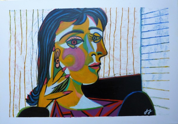 2017 35 portrait de Dora Maar de Picasso 70 x 50 huile